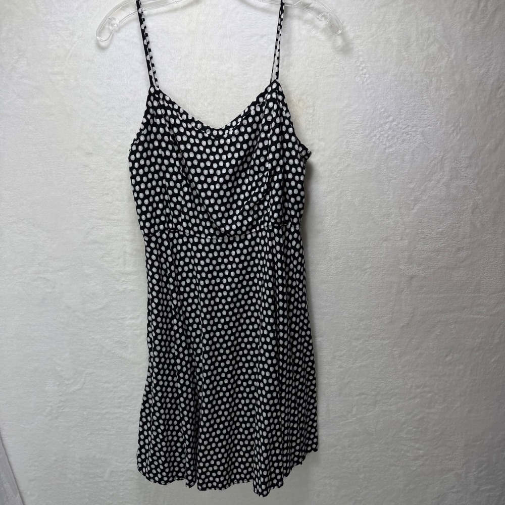 Old Navy Womens Black White Seashell Print Smocked Fit & Flare Sundress Size L